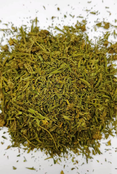 Chopped leaf and flowers, Cannabis Tea and tisane, Space Candy